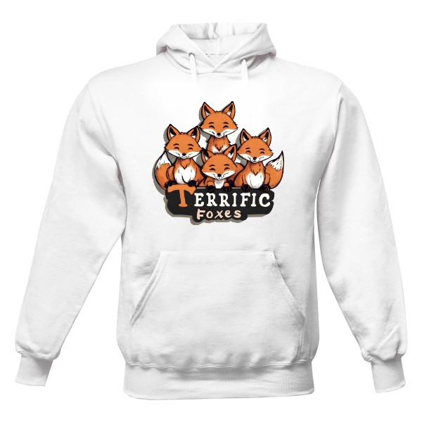 Pánská mikina s kapucí Just Hoods s potiskem Mikina Little Foxes