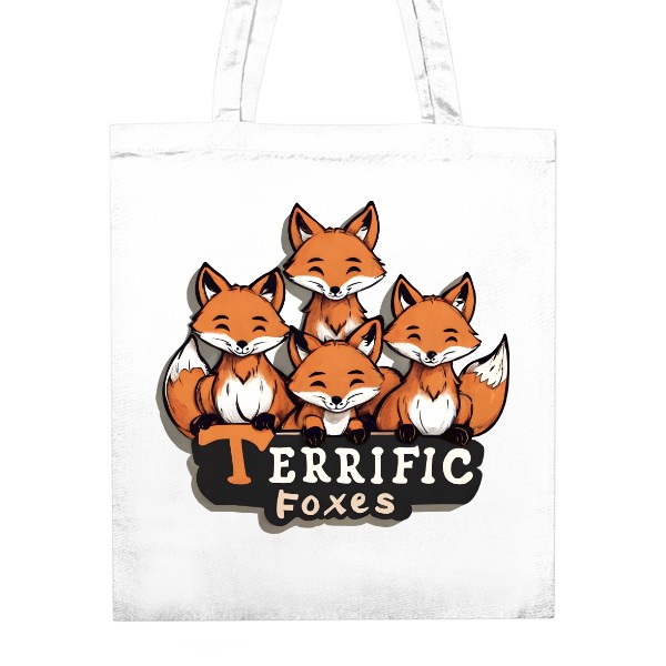 Nákupní taška unisex s potiskem Plátěnka Little Foxes